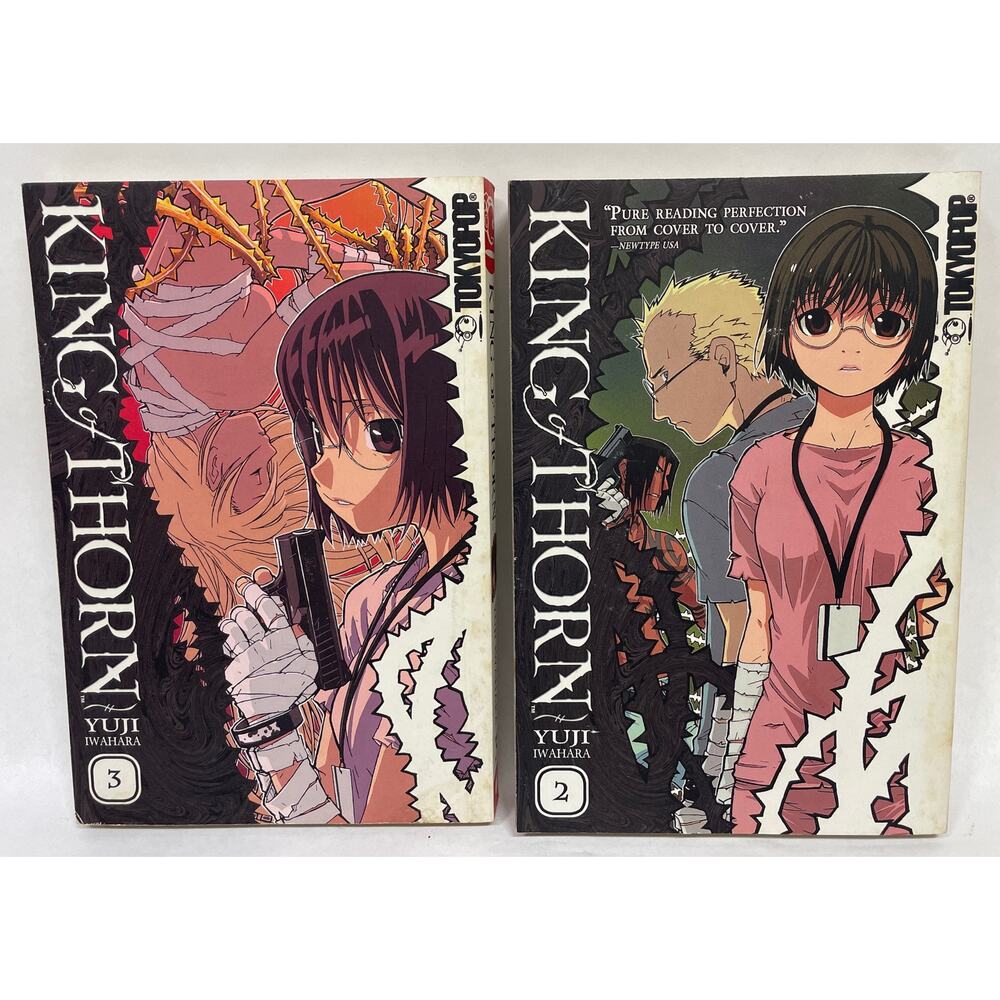 Lot of two King of Thorn Anime Manga by Yuji Iwahara - Books 2, 3 Reading Copies